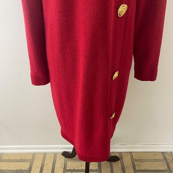 Vintage Steve Fabrikant Wool Dress Christmas Holidays Red - Picture 3 of 14
